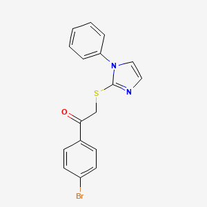 1-(4-bromophenyl)-2-[(1-phenyl-1H-imidazol-2-yl)sulfanyl]-1-ethanone