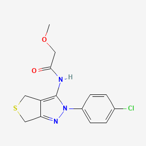 molecular formula C14H14ClN3O2S B2427926 N-[2-(4-chlorophenyl)-2H,4H,6H-thieno[3,4-c]pyrazol-3-yl]-2-methoxyacetamide CAS No. 887223-70-3