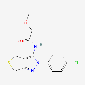 N-[2-(4-chlorophenyl)-4,6-dihydrothieno[3,4-c]pyrazol-3-yl]-2-methoxyacetamide