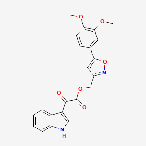 (5-(3,4-dimethoxyphenyl)isoxazol-3-yl)methyl 2-(2-methyl-1H-indol-3-yl)-2-oxoacetate