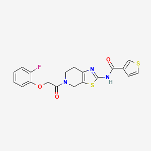 N-(5-(2-(2-fluorophenoxy)acetyl)-4,5,6,7-tetrahydrothiazolo[5,4-c]pyridin-2-yl)thiophene-3-carboxamide