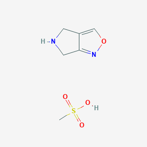 4H,5H,6H-pyrrolo[3,4-c][1,2]oxazole methanesulfonic acid