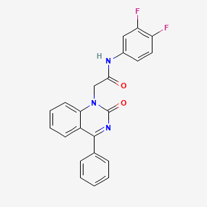 molecular formula C22H15F2N3O2 B2427944 N-(3,4-difluorophenyl)-2-(2-oxo-4-phenyl-1,2-dihydroquinazolin-1-yl)acetamide CAS No. 1115420-69-3