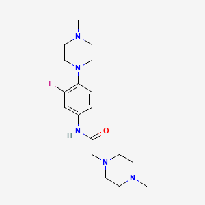 N-[3-fluoro-4-(4-methylpiperazin-1-yl)phenyl]-2-(4-methylpiperazin-1-yl)acetamide