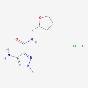 4-Amino-1-methyl-N-(tetrahydrofuran-2-ylmethyl)-1H-pyrazole-3-carboxamide hydrochloride