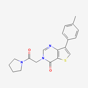 3-(2-oxo-2-(pyrrolidin-1-yl)ethyl)-7-(p-tolyl)thieno[3,2-d]pyrimidin-4(3H)-one