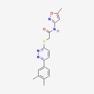 2-((6-(3,4-dimethylphenyl)pyridazin-3-yl)thio)-N-(5-methylisoxazol-3-yl)acetamide