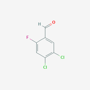 molecular formula C7H3Cl2FO B2427966 4,5-Dichloro-2-fluorobenzaldehyde CAS No. 1217800-70-8