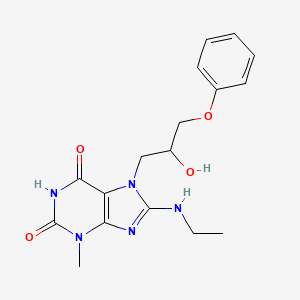 8-(ethylamino)-7-(2-hydroxy-3-phenoxypropyl)-3-methyl-1H-purine-2,6(3H,7H)-dione