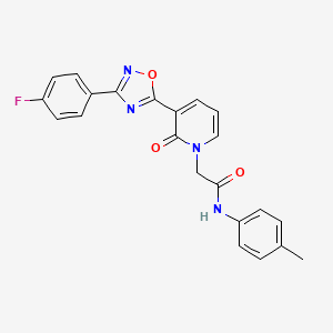 2-(3-(3-(4-fluorophenyl)-1,2,4-oxadiazol-5-yl)-2-oxopyridin-1(2H)-yl)-N-(p-tolyl)acetamide