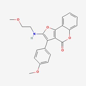 2-((2-methoxyethyl)amino)-3-(4-methoxyphenyl)-4H-furo[3,2-c]chromen-4-one