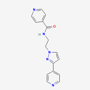 N-(2-(3-(pyridin-4-yl)-1H-pyrazol-1-yl)ethyl)isonicotinamide