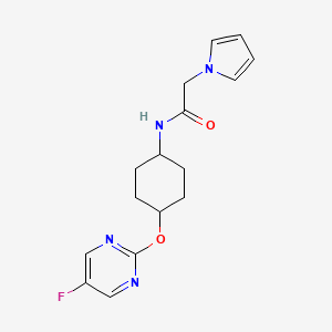 N-((1r,4r)-4-((5-fluoropyrimidin-2-yl)oxy)cyclohexyl)-2-(1H-pyrrol-1-yl)acetamide