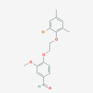 4-[2-(2-Bromo-4,6-dimethylphenoxy)ethoxy]-3-methoxybenzaldehyde