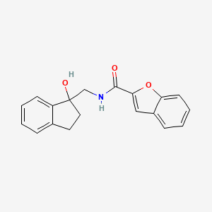 N-((1-hydroxy-2,3-dihydro-1H-inden-1-yl)methyl)benzofuran-2-carboxamide