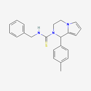 molecular formula C22H23N3S B2428013 N-benzyl-1-(p-tolyl)-3,4-dihydropyrrolo[1,2-a]pyrazine-2(1H)-carbothioamide CAS No. 393830-28-9