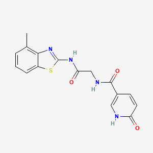 N-(2-((4-methylbenzo[d]thiazol-2-yl)amino)-2-oxoethyl)-6-oxo-1,6-dihydropyridine-3-carboxamide