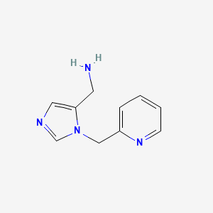 molecular formula C10H12N4 B2428018 [1-(Pyridin-2-ylmethyl)-1H-imidazol-5-yl]methanamine CAS No. 1542065-68-8