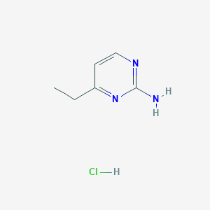 molecular formula C6H10ClN3 B2428020 4-Ethylpyrimidin-2-amine hydrochloride CAS No. 1193-85-7; 1332529-57-3