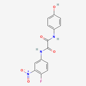 N1-(4-fluoro-3-nitrophenyl)-N2-(4-hydroxyphenyl)oxalamide