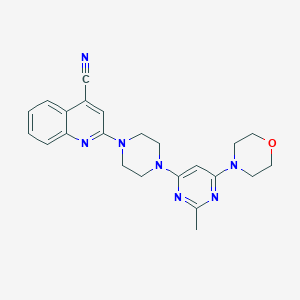 2-{4-[2-Methyl-6-(morpholin-4-yl)pyrimidin-4-yl]piperazin-1-yl}quinoline-4-carbonitrile