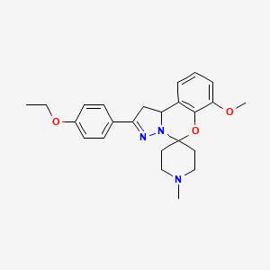 2-(4-Ethoxyphenyl)-7-methoxy-1'-methyl-1,10b-dihydrospiro[benzo[e]pyrazolo[1,5-c][1,3]oxazine-5,4'-piperidine]