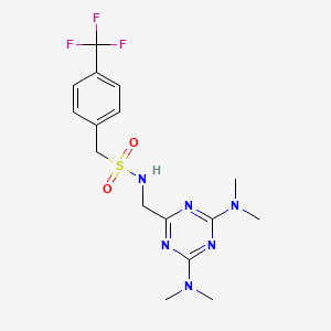 N-((4,6-bis(dimethylamino)-1,3,5-triazin-2-yl)methyl)-1-(4-(trifluoromethyl)phenyl)methanesulfonamide