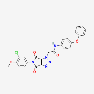 2-[5-(3-chloro-4-methoxyphenyl)-4,6-dioxo-4,5,6,6a-tetrahydropyrrolo[3,4-d][1,2,3]triazol-1(3aH)-yl]-N-(4-phenoxyphenyl)acetamide