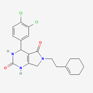 6-(2-(cyclohex-1-en-1-yl)ethyl)-4-(3,4-dichlorophenyl)-3,4,6,7-tetrahydro-1H-pyrrolo[3,4-d]pyrimidine-2,5-dione