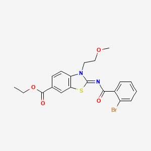 (Z)-ethyl 2-((2-bromobenzoyl)imino)-3-(2-methoxyethyl)-2,3-dihydrobenzo[d]thiazole-6-carboxylate
