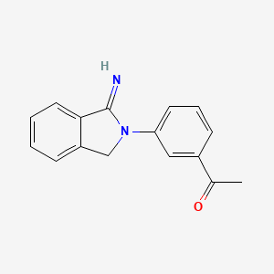 molecular formula C16H14N2O B2428086 1-[3-(1-imino-2,3-dihydro-1H-isoindol-2-yl)phenyl]ethan-1-one CAS No. 300393-11-7