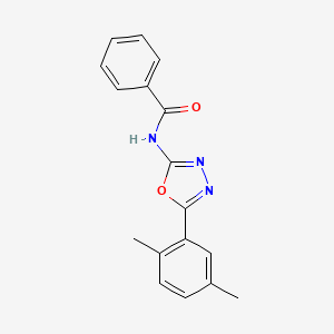 molecular formula C17H15N3O2 B2428089 N-[5-(2,5-dimethylphenyl)-1,3,4-oxadiazol-2-yl]benzamide CAS No. 891116-64-6
