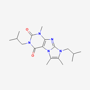 molecular formula C18H27N5O2 B2428103 4,7,8-Trimethyl-2,6-bis(2-methylpropyl)purino[7,8-a]imidazole-1,3-dione CAS No. 904373-61-1