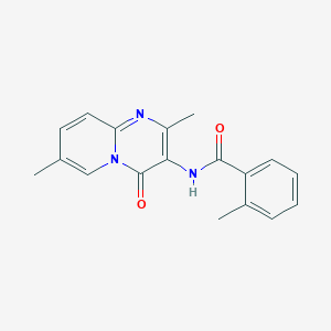 molecular formula C18H17N3O2 B2428111 N-(2,7-dimethyl-4-oxo-4H-pyrido[1,2-a]pyrimidin-3-yl)-2-methylbenzamide CAS No. 946382-25-8