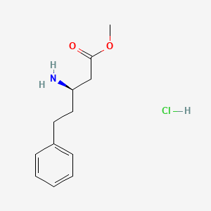 molecular formula C12H18ClNO2 B2428118 methyl (3R)-3-amino-5-phenylpentanoate hydrochloride CAS No. 146293-10-9