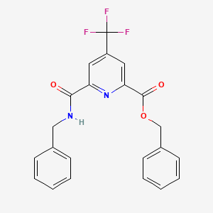 molecular formula C22H17F3N2O3 B2428130 benzyl 6-(benzylcarbamoyl)-4-(trifluoromethyl)pyridine-2-carboxylate CAS No. 1211775-60-8