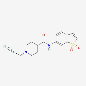 molecular formula C17H18N2O3S B2428154 N-(1,1-dioxo-1lambda6-benzothiophen-6-yl)-1-(prop-2-yn-1-yl)piperidine-4-carboxamide CAS No. 1311648-97-1