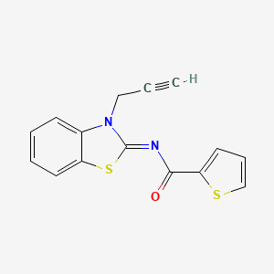 molecular formula C15H10N2OS2 B2428172 N-(3-prop-2-ynyl-1,3-benzothiazol-2-ylidene)thiophene-2-carboxamide CAS No. 865181-01-7