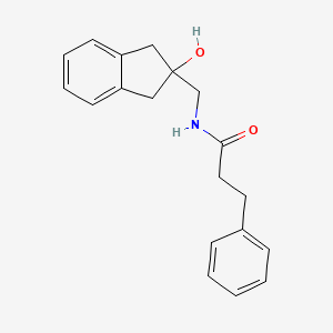 molecular formula C19H21NO2 B2428173 N-((2-hydroxy-2,3-dihydro-1H-inden-2-yl)methyl)-3-phenylpropanamide CAS No. 2034601-74-4
