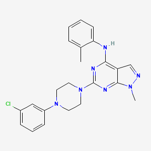 6-(4-(3-chlorophenyl)piperazin-1-yl)-1-methyl-N-(o-tolyl)-1H-pyrazolo[3,4-d]pyrimidin-4-amine