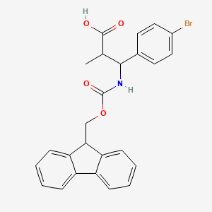 3-(4-Bromophenyl)-3-(9H-fluoren-9-ylmethoxycarbonylamino)-2-methylpropanoic acid