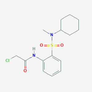2-chloro-N-{2-[cyclohexyl(methyl)sulfamoyl]phenyl}acetamide