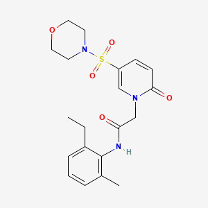 molecular formula C20H25N3O5S B2428190 N-(2-ethyl-6-methylphenyl)-2-[5-(morpholine-4-sulfonyl)-2-oxo-1,2-dihydropyridin-1-yl]acetamide CAS No. 1251685-10-5