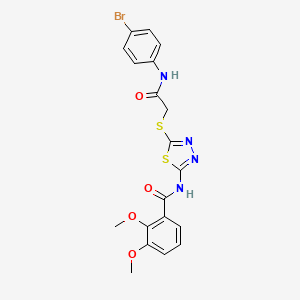 N-[5-[2-(4-bromoanilino)-2-oxoethyl]sulfanyl-1,3,4-thiadiazol-2-yl]-2,3-dimethoxybenzamide