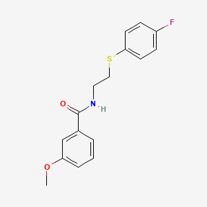 N-{2-[(4-fluorophenyl)sulfanyl]ethyl}-3-methoxybenzenecarboxamide