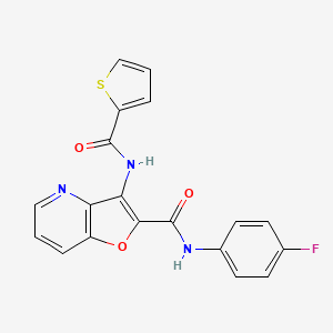N-(4-fluorophenyl)-3-(thiophene-2-carboxamido)furo[3,2-b]pyridine-2-carboxamide