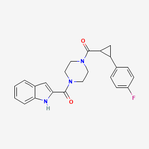 (4-(1H-indole-2-carbonyl)piperazin-1-yl)(2-(4-fluorophenyl)cyclopropyl)methanone