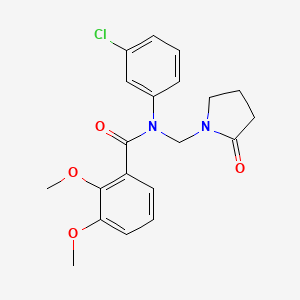N-(3-chlorophenyl)-2,3-dimethoxy-N-[(2-oxopyrrolidin-1-yl)methyl]benzamide
