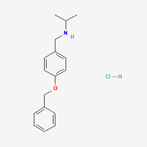 {[4-(Benzyloxy)phenyl]methyl}(propan-2-yl)amine hydrochloride