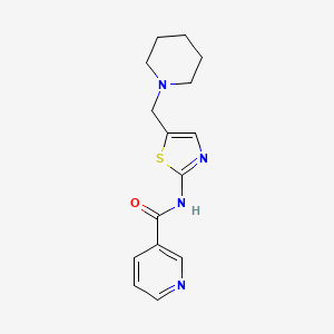 N-[5-(piperidin-1-ylmethyl)-1,3-thiazol-2-yl]pyridine-3-carboxamide